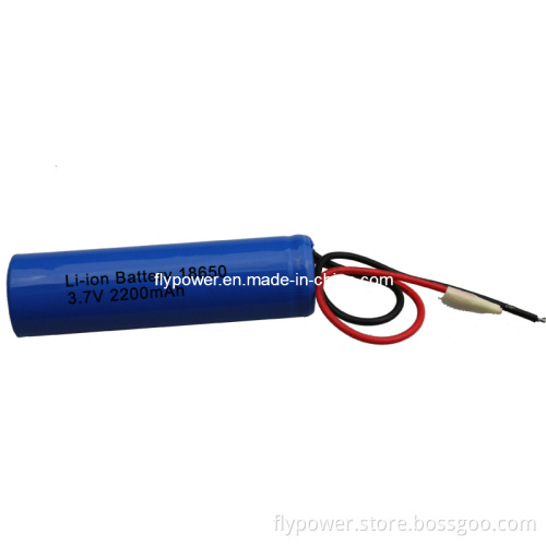 3.7V 2200mAh 18650 Lithium Ion Battery Pack (1S of FLC-18650-2200)